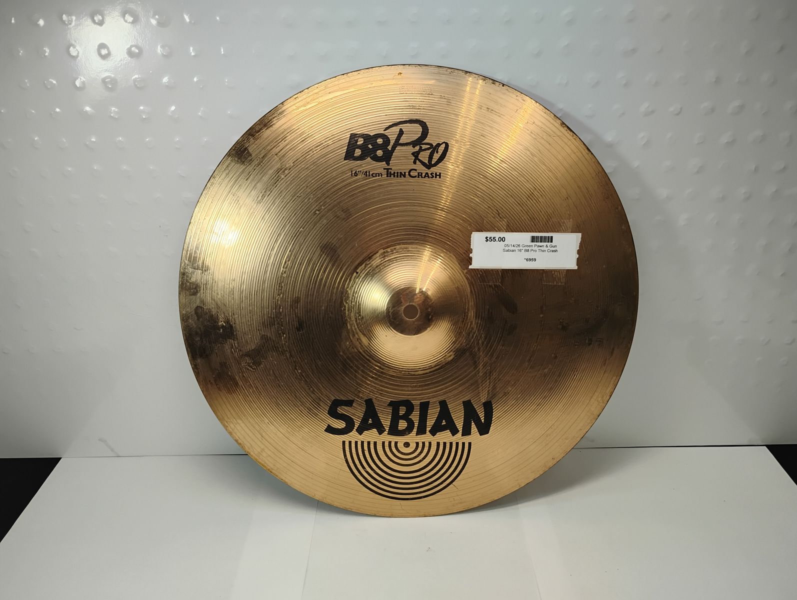 SABIAN 16" B8 Pro Thin Crash Symbol