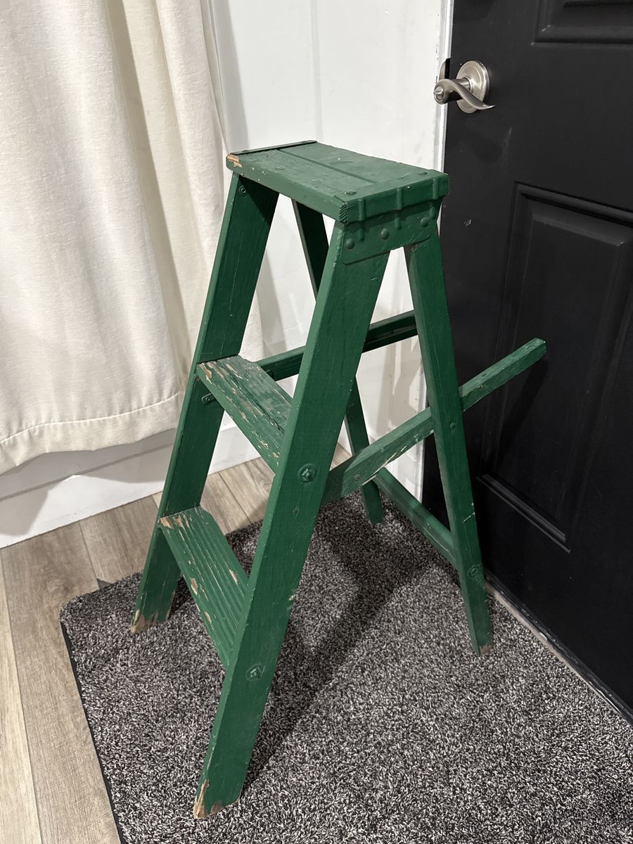 Antique ladder/plant stand
