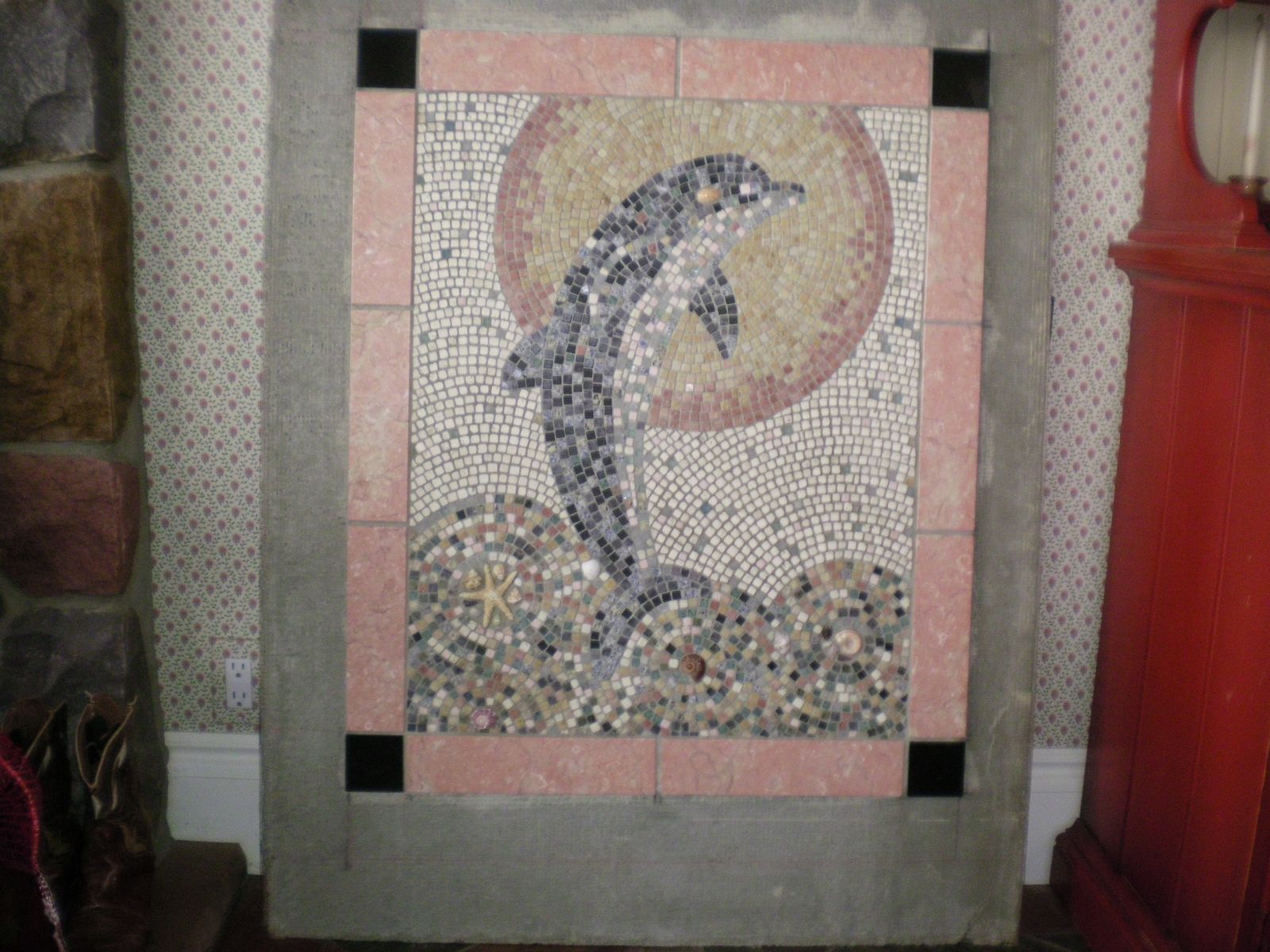 Tumbled Marble and Granite Mosaic