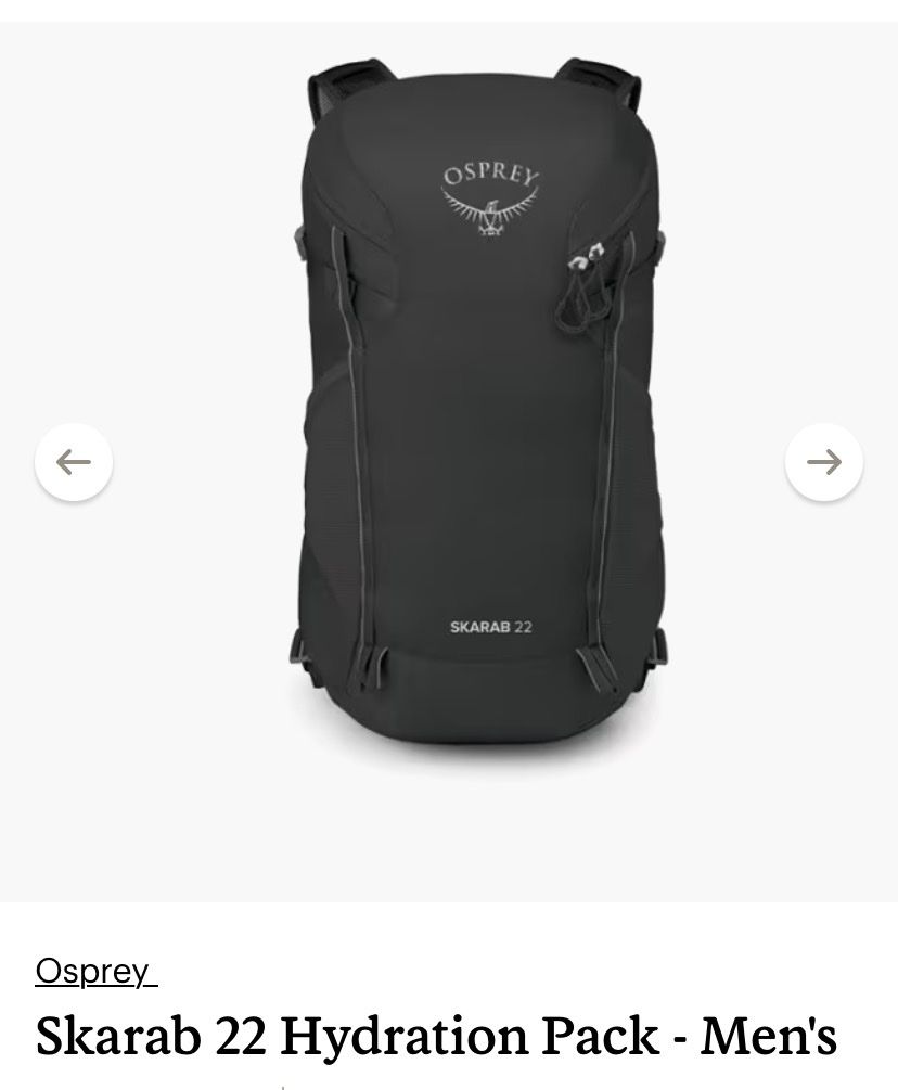 Osprey Skarab 22 Hydration Pack Men's Black Daypack. Brand new. Still in packaging.