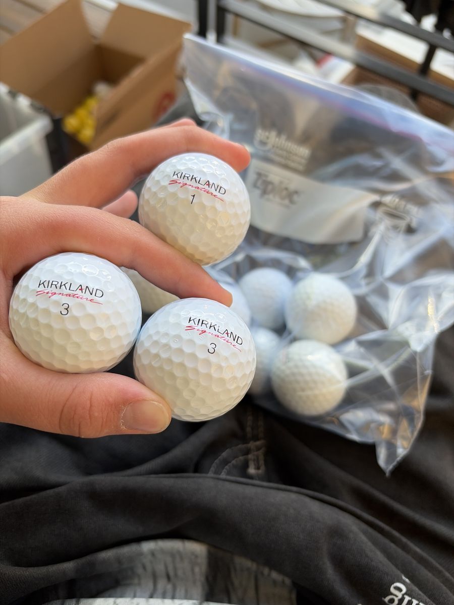9 Kirkland signature golf balls