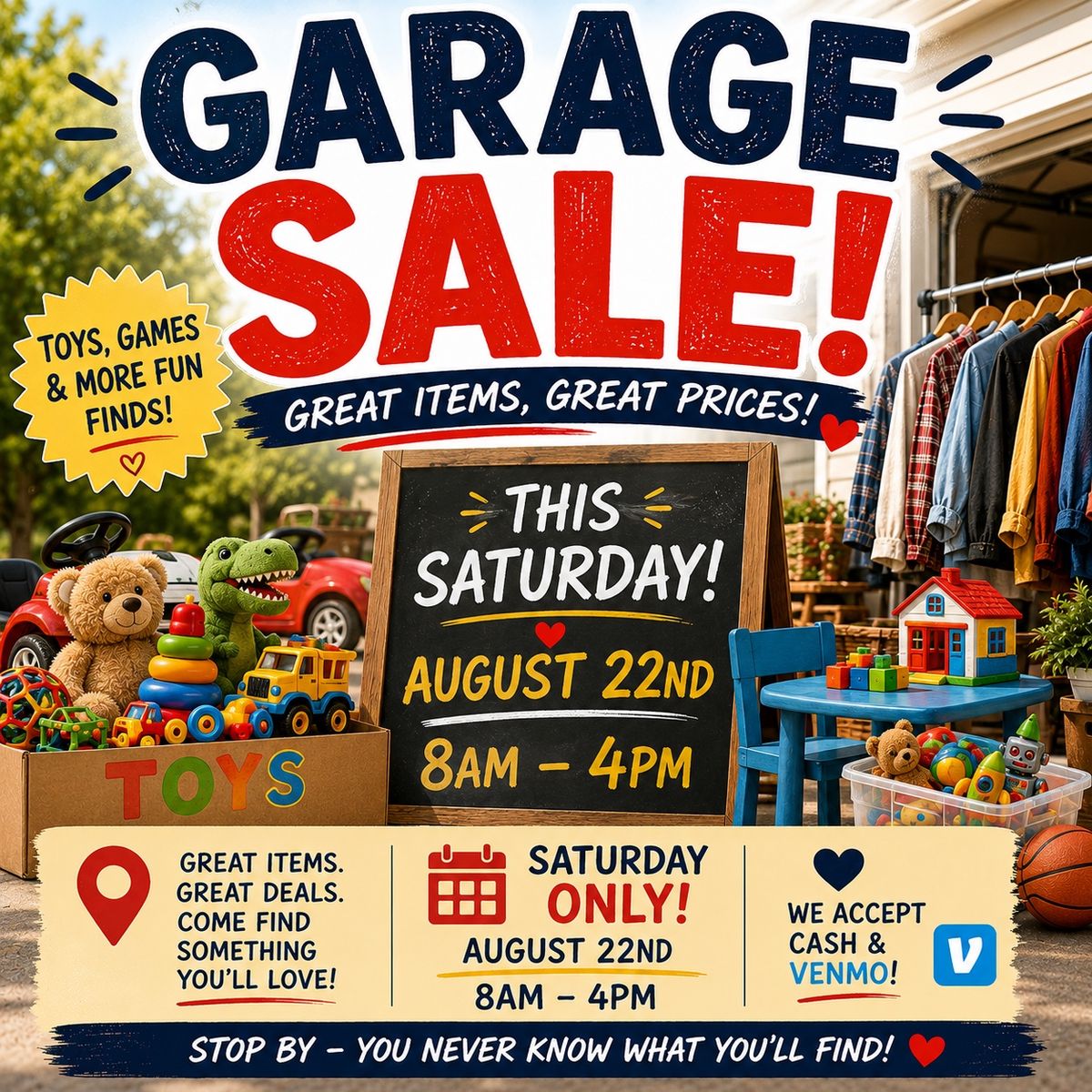 Family Garage Sale in Sandy - This Saturday 8AM to 4PM