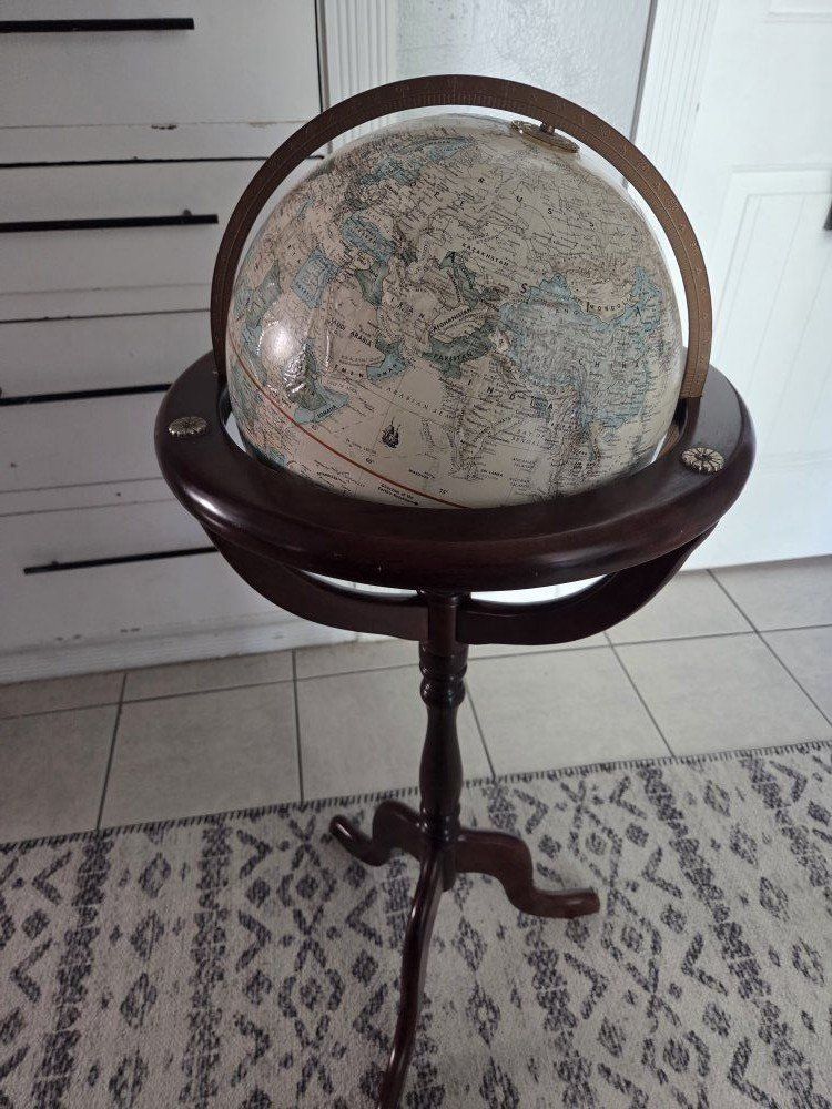 Replogle 12 inch Vintage Globe On Wooden Stand