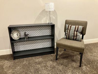 40” Dark Gray Wood Bookshelf