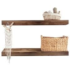 Acacia Floating Wood Shelf, 2-pack 1806336 #103512