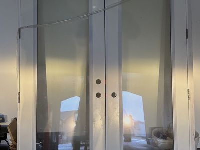 New Fiberglass Double French Exterior Door – Full