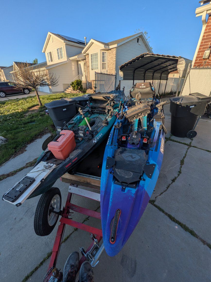 2 Vibe Shearwater pedal drive kayak rental