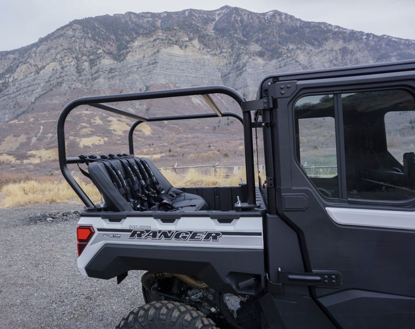 Polaris Rear Seat With Roll Cage And Speakers