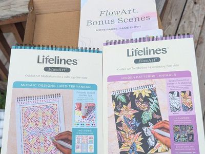 Lifelines FlowArt Guided Art Meditation Notebooks Bundle - Mosaic & Hidden Patterns