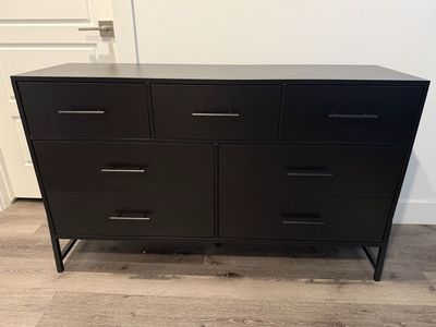 Brand New Modern Black 7 Drawer Dresser