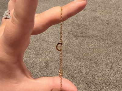 Delicate Gold-Tone Initial 'C' Bracelet