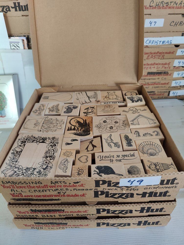Box #49 of 65, New, old stock rubber stamps, designed mainly for people that like to make their own greeting cards.