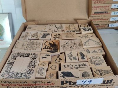 Box #49 of 65, New, old stock rubber stamps, designed mainly for people that like to make their own greeting cards.