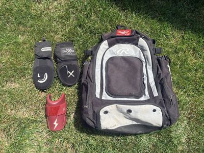 Baseball Bag, Elbow Guard, and Sliding Mitts!