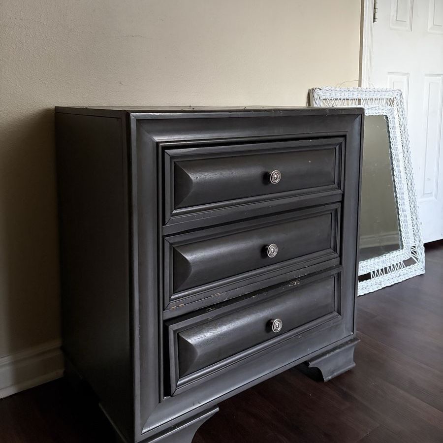 Night Stand Black drawer