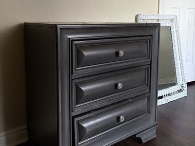 Night Stand Black drawer