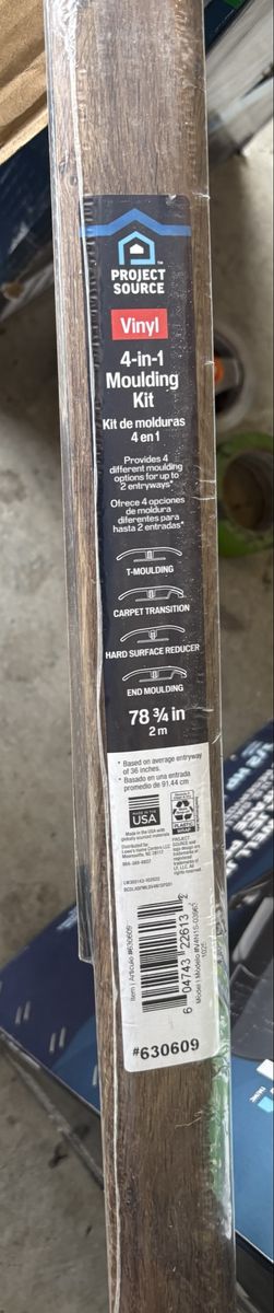 Project Source Vinyl 4-in-1 78.75-in. Floor Moulding Kit - T-Moulding, Carpet Transition, Hard Surface Reducer, End Moulding