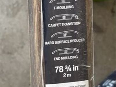 Project Source Vinyl 4-in-1 78.75-in. Floor Moulding Kit - T-Moulding, Carpet Transition, Hard Surface Reducer, End Moulding