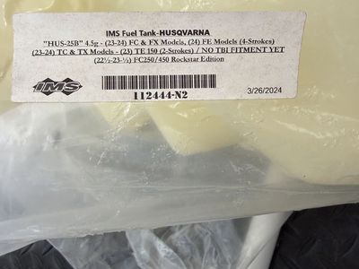 IMS Fuel Tank "HUS-25B" 4.5g for Husqvarna FC/FX/FE/TC/TX Models (23-24) & TE 150 (23)