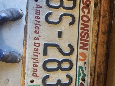 Vintage Wisconsin ABS-2837 "America's Dairyland" License Plate - Embossed Metal
