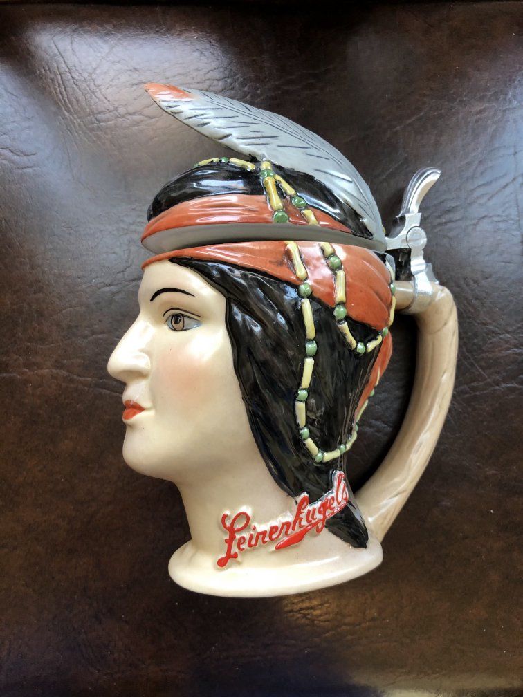 Leinenkugel Indian Maiden Character Beer Stein