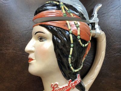 Leinenkugel Indian Maiden Character Beer Stein