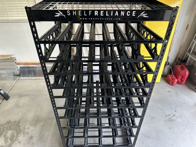 Shelf Reliance Black Powder-Coated Metal Food Storage Shelving Rack