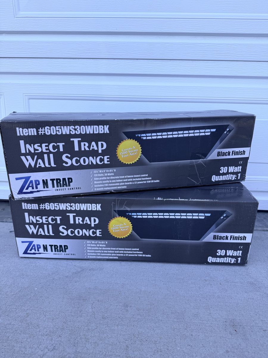 Zap N Trap Insect Control Trap Wall Sconce  - New
