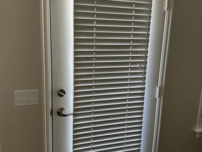Door with built-in blinds (hardware not included) - 32x79 inches - White