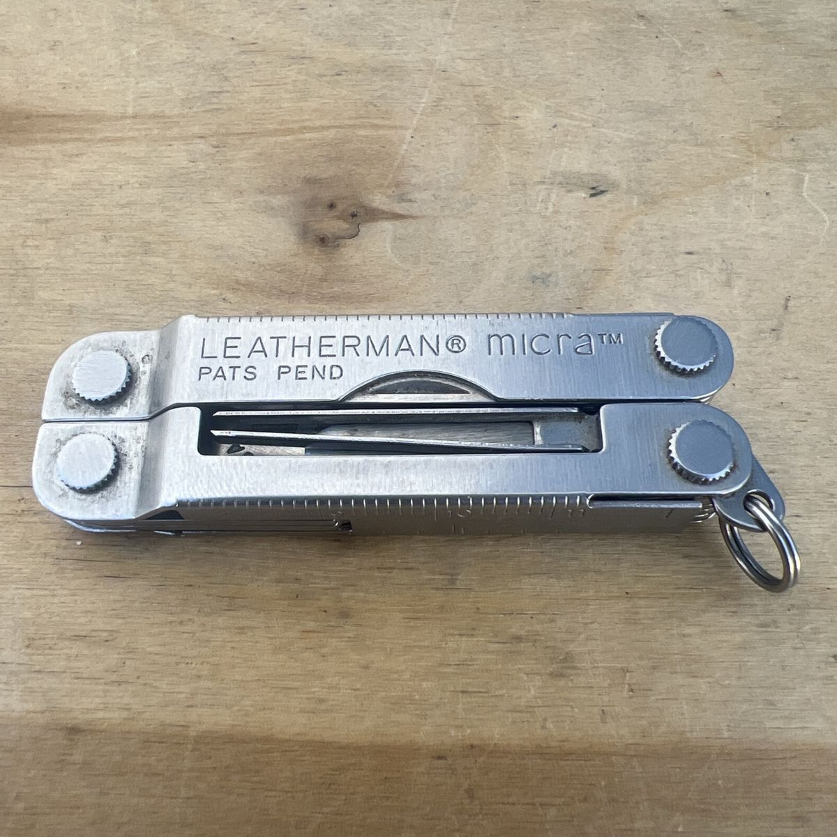 Leatherman Micra Multi-Tool Keychain, Compact Stainless Steel with Scissors, Ruler, EDC, Pats Pend