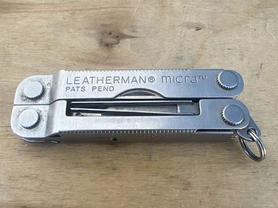 Leatherman Micra Multi-Tool Keychain, Compact Stainless Steel with Scissors, Ruler, EDC, Pats Pend