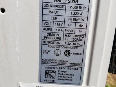 Hampton Bay 12,000 BTU Window AC Unit (HBLG1203R) - Works Great