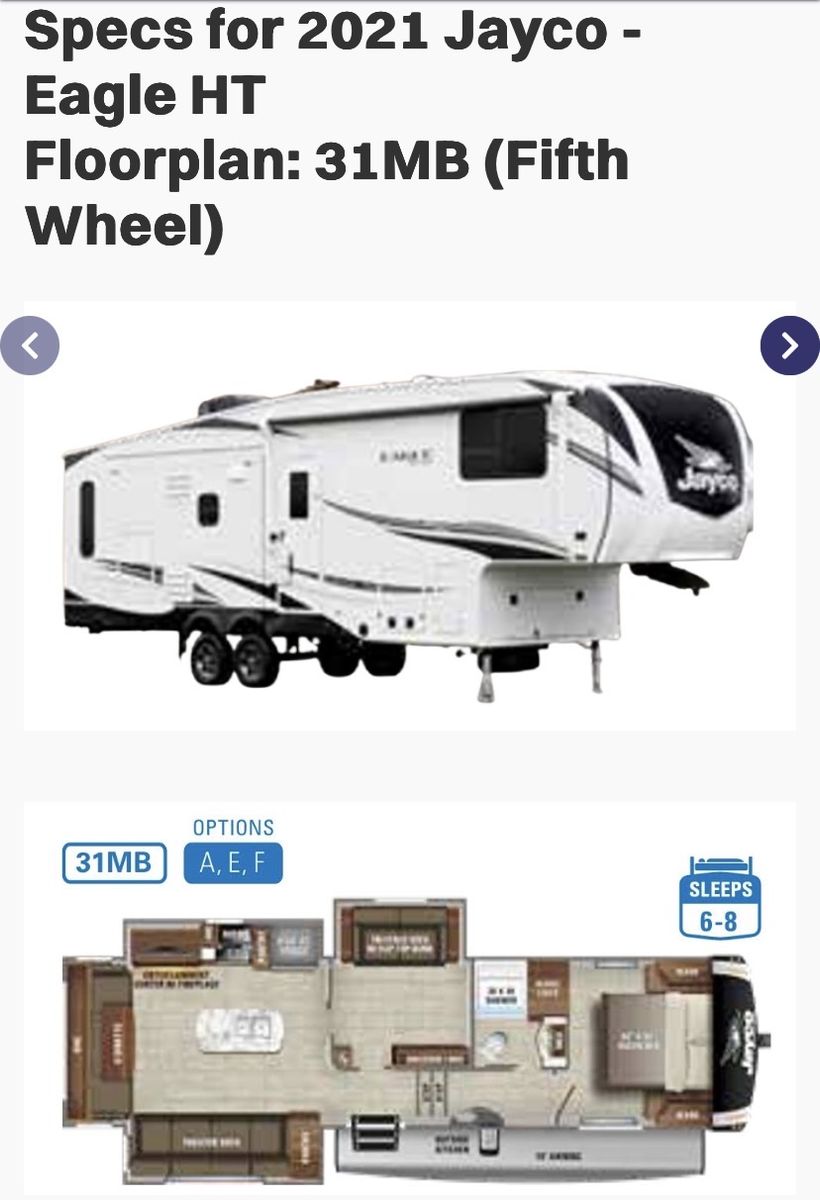 2021 JAYCO Eagle HT 31 mb