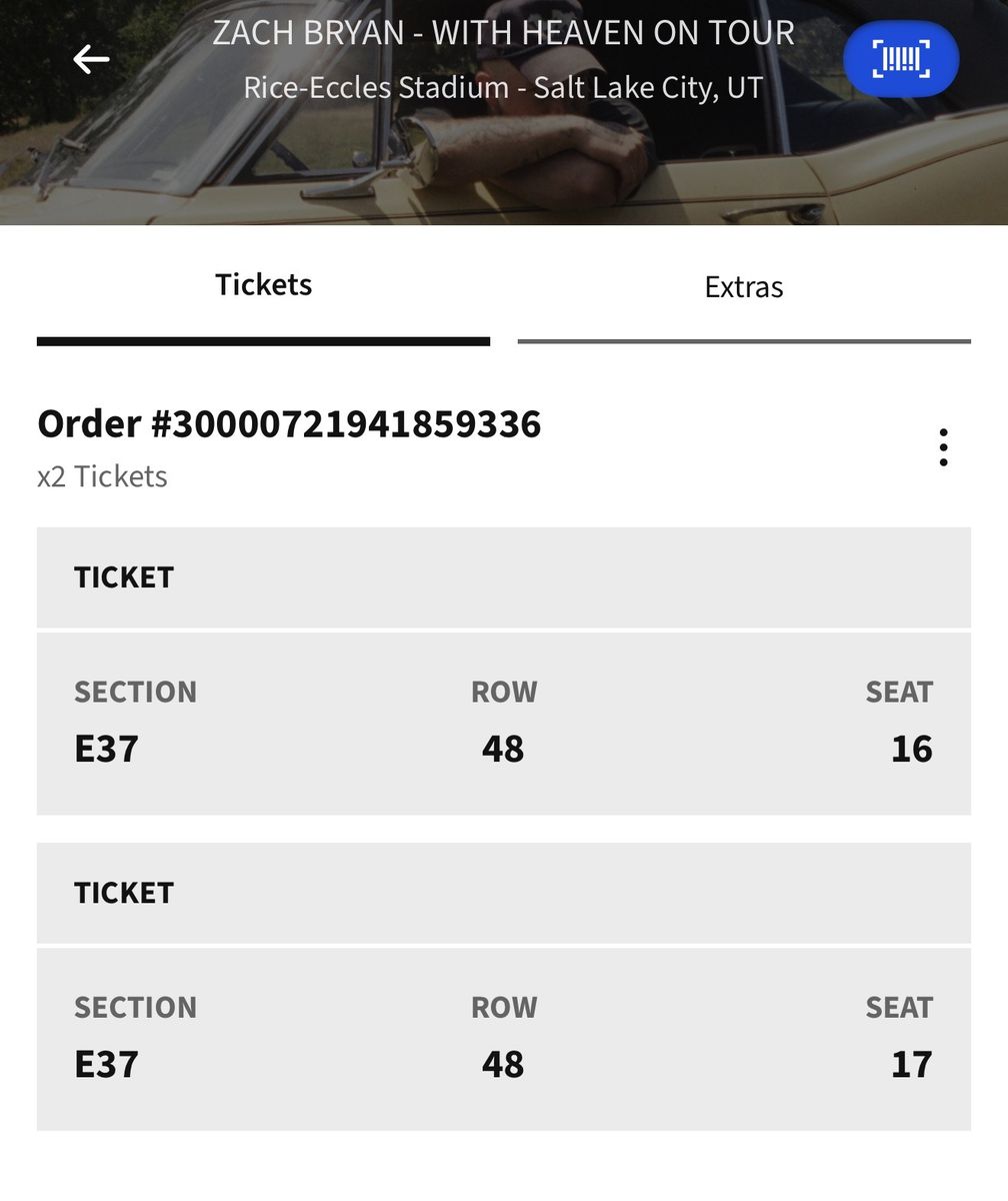 2 Zach Bryan w/ Heaven On Tour Tickets 8/7