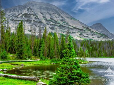 Bald Mountain at Mirror Lake Photo Art Print