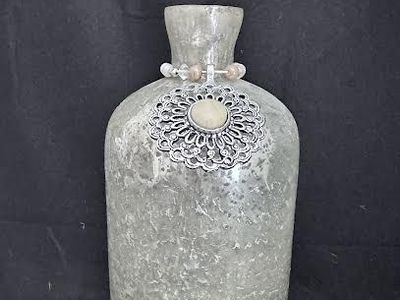 Mercury Glass Vase 11” with Accessory Sold by Kohl’s