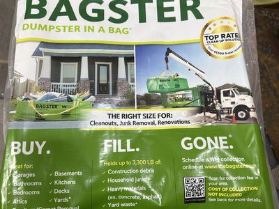 12 x Bagster Dumpster In A Bag - 3 Cu Yd / 3300 lb Capacity