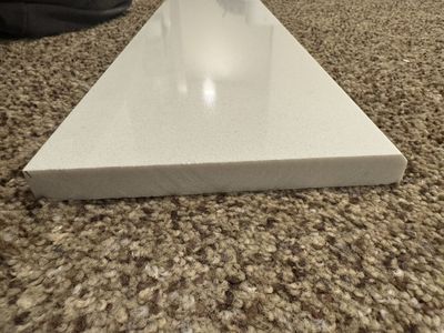Single Beveled Specialty Polished Engineered White Marble Look Threshold Tile