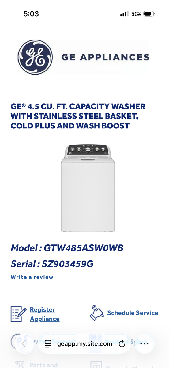 Washer dryer set