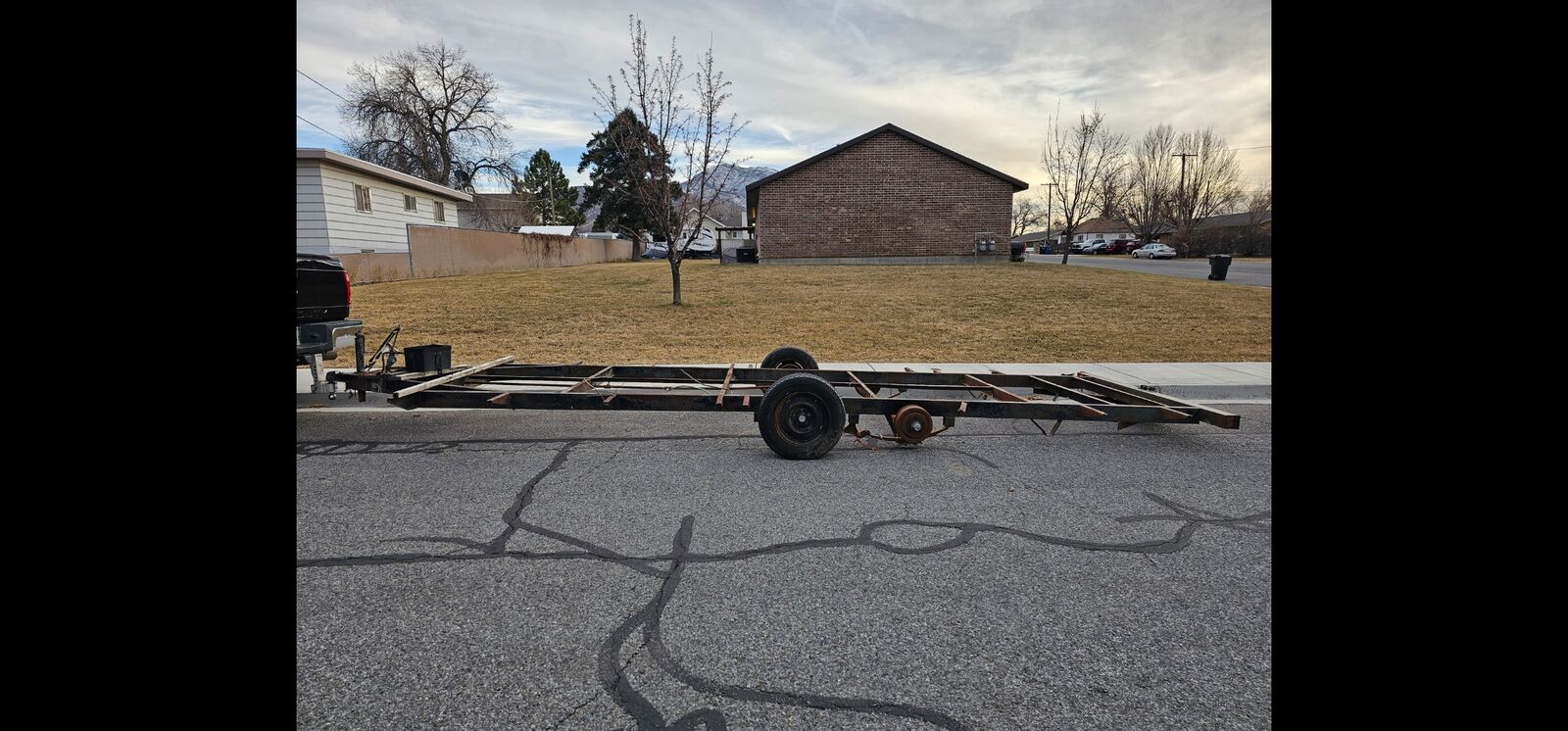 Bumper pull trailer frame 20' deck