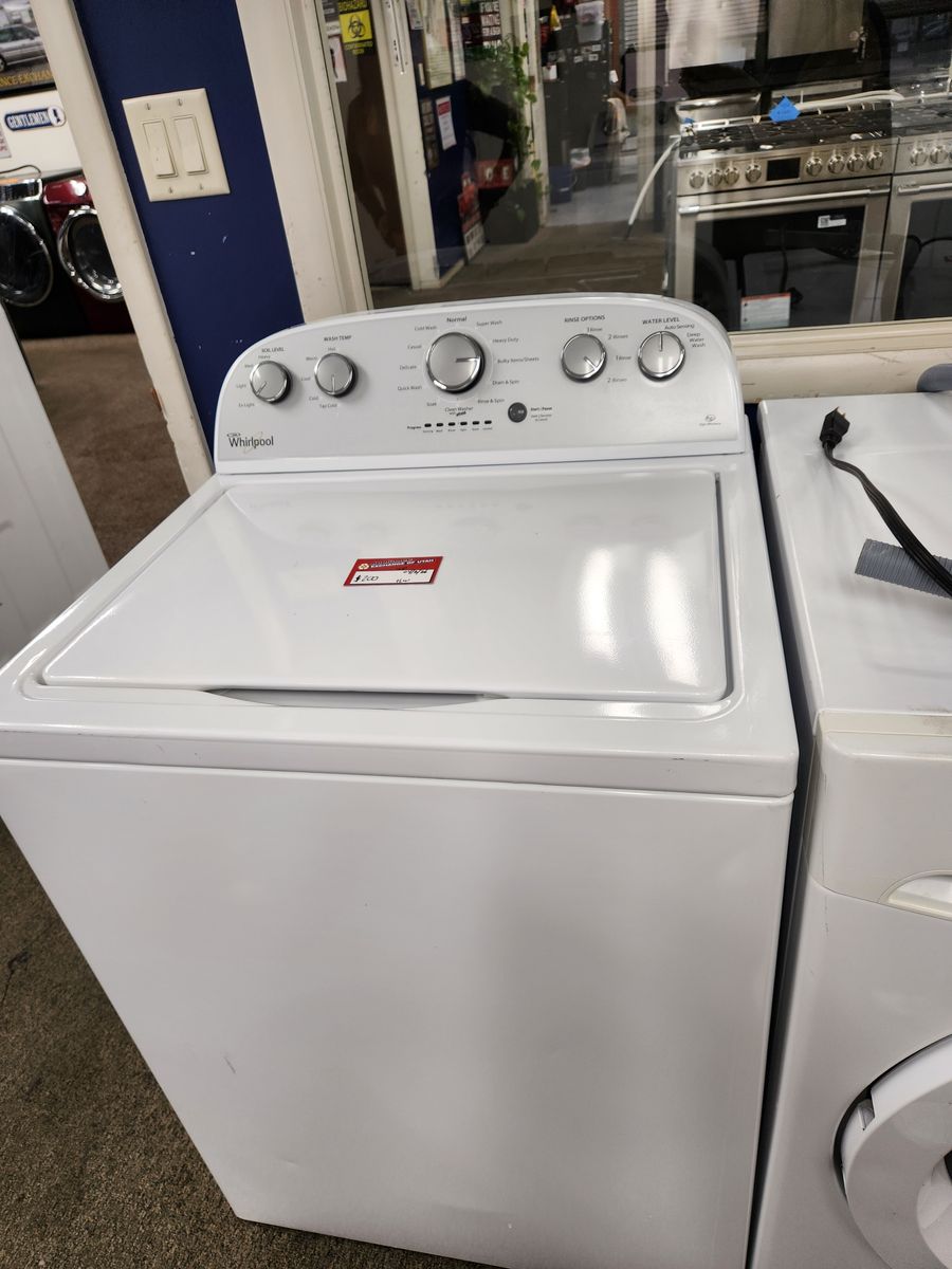NICE WHIRLPOOL TOPLOAD WASHER! WITH A FULL WARRANTY