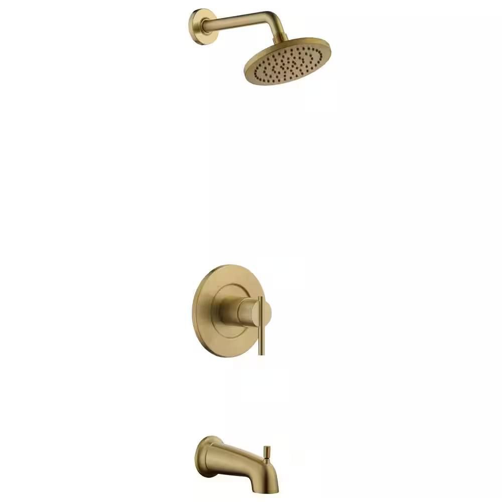 Dorind Brushed Gold 1-Handle 1-Spray Bath Faucet