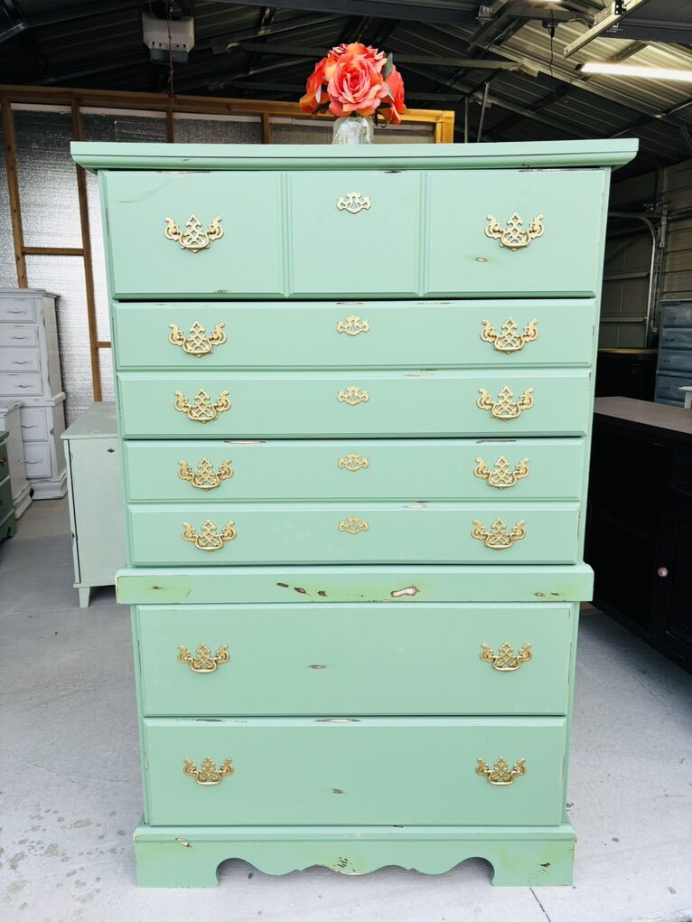 Sage dresser drawers