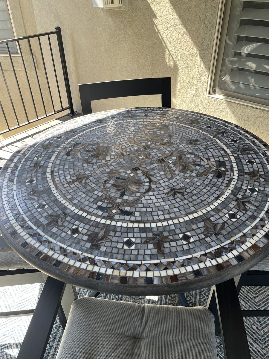 Mosaic Bistro Table 48” (Frontgate)