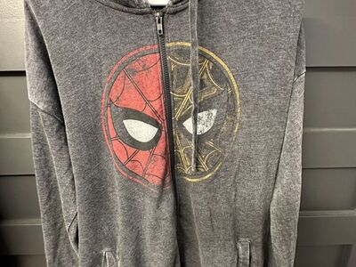 SpiderMan Mens Zip Up Hoodie