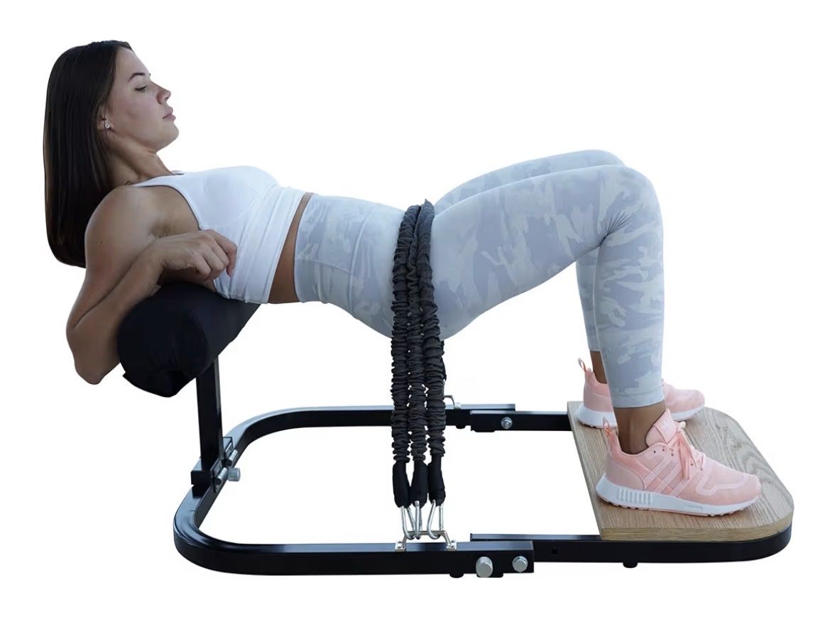 Hip Thrust Machine for High Resistance Glute Training - Home Gym Workout - Comes with 45, 90, and 135 Lbs of Resistance
