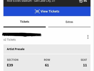 Two Zach Bryan Concert Tickets