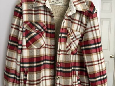 Sage Collection Sherpa Lined Flannel Jacket - Med