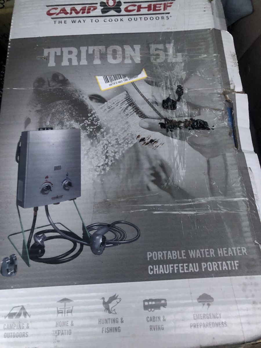 Camp Chef Triton 5L Portable Water Heater - Outdoor Camping Shower System