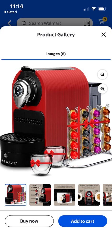 NEW ChefWave Mini Espresso Machine Red